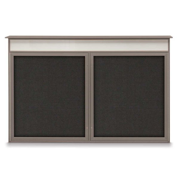 Open Faced Traditional Corkboard, 96x48, UNITED VISUAL PRODUCTS, Mfr# UV647A-BLACK-BLACK